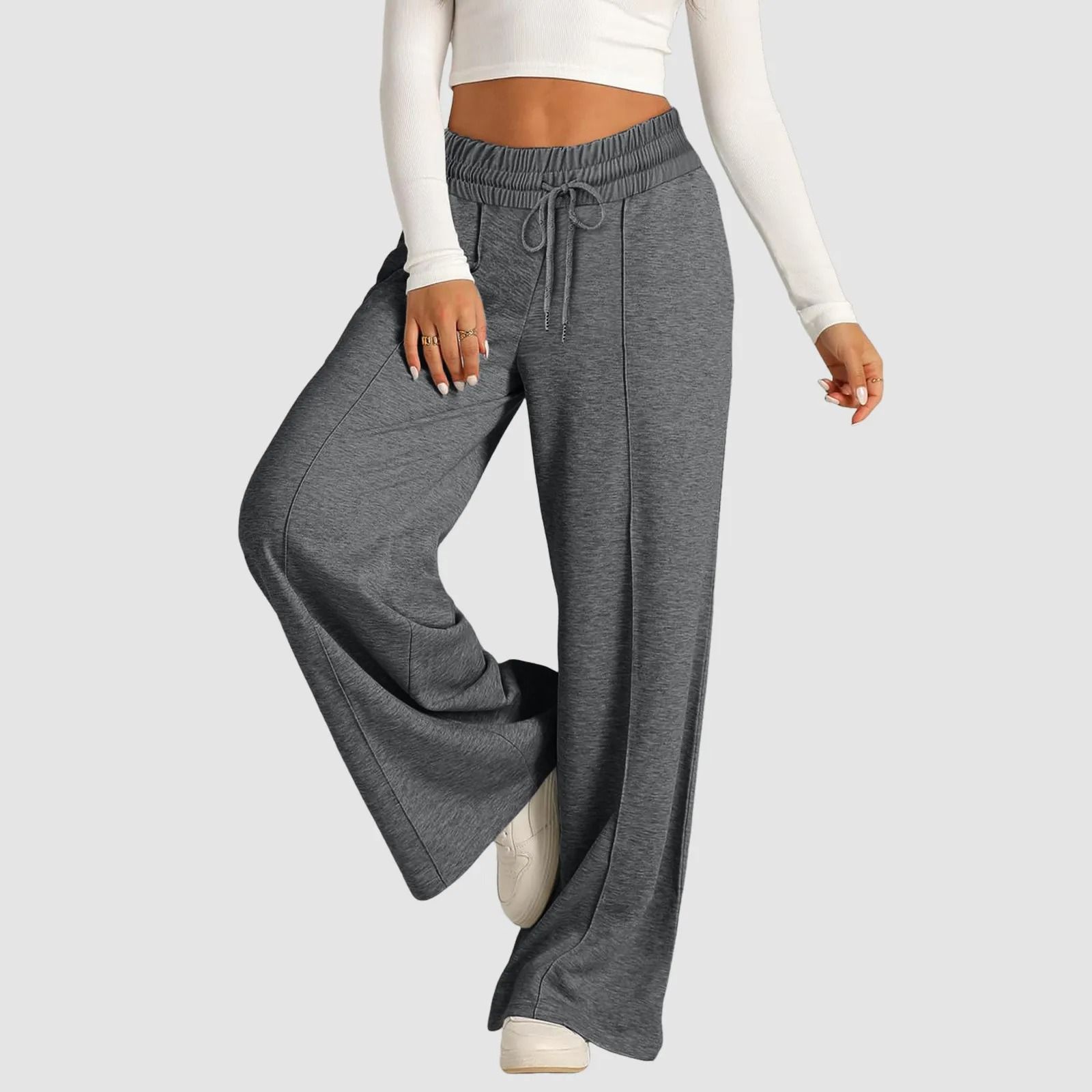 Womens Summer Tie Strap Wide Leg Jumpsuit Stretchy Casual Loose Pants