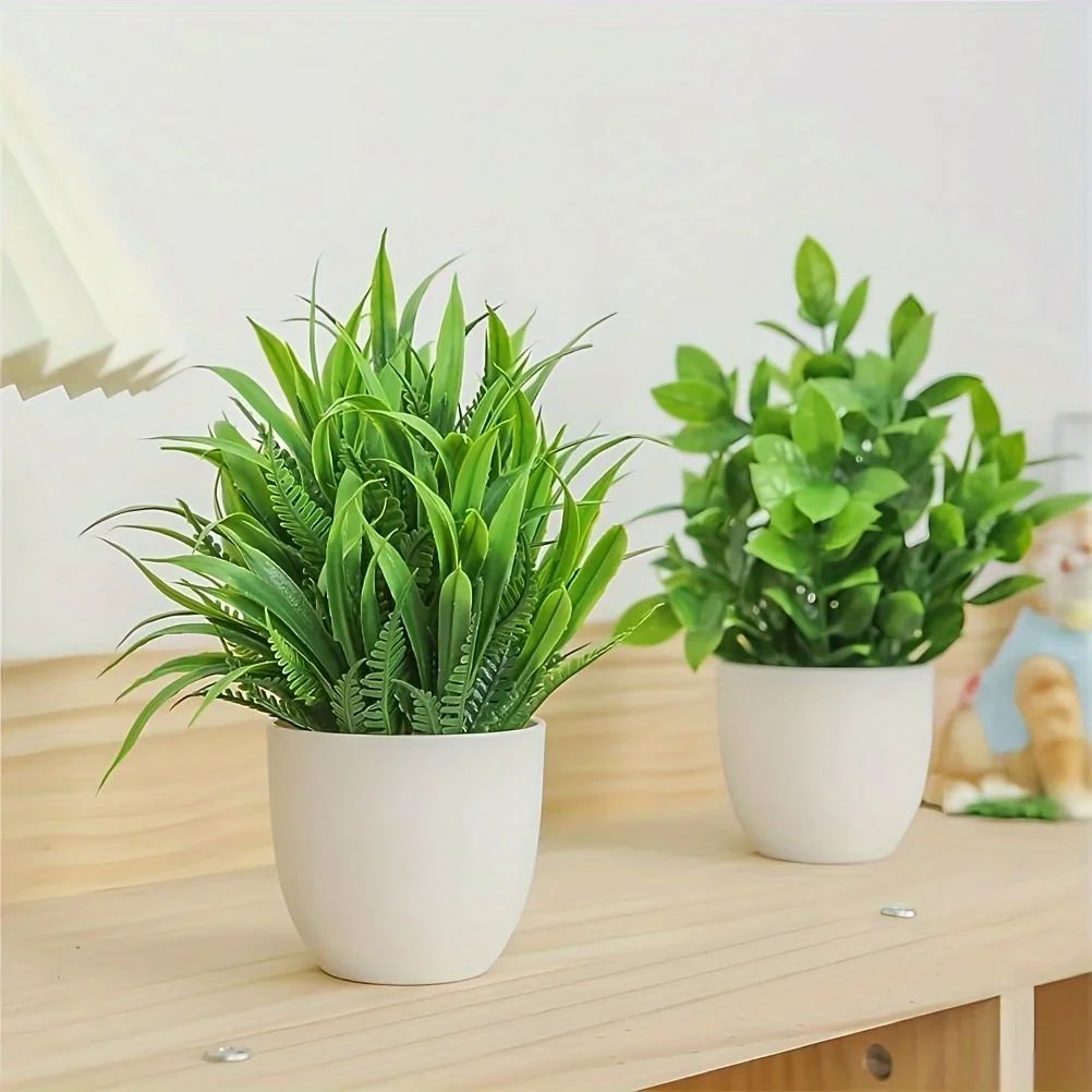 Mini Artificial Potted Plants Set