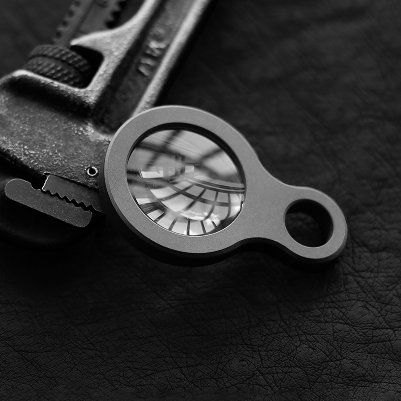 Titanium Alloy Magnifying Glass Portable EDC Survival Tool for Camping & Outdoor