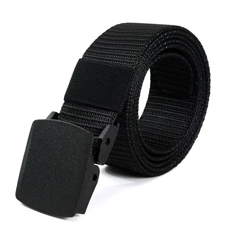 Nylon Tactical Belt with Plastic Buckle Lightweight Metal Free Canvas Belt