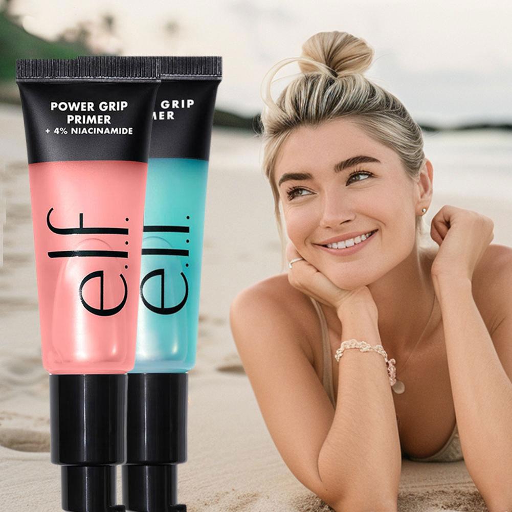 Niacinamide Brightening Hydrating Gel Primer, ELF Primer Gel 4%, Hyaluronic Acid Moisturizing Pre Makeup, Oil Control
