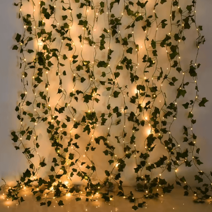 LED Leaf Vine String Lights – 2M–10M Fairy Garland for Cozy Home & Garden Decor