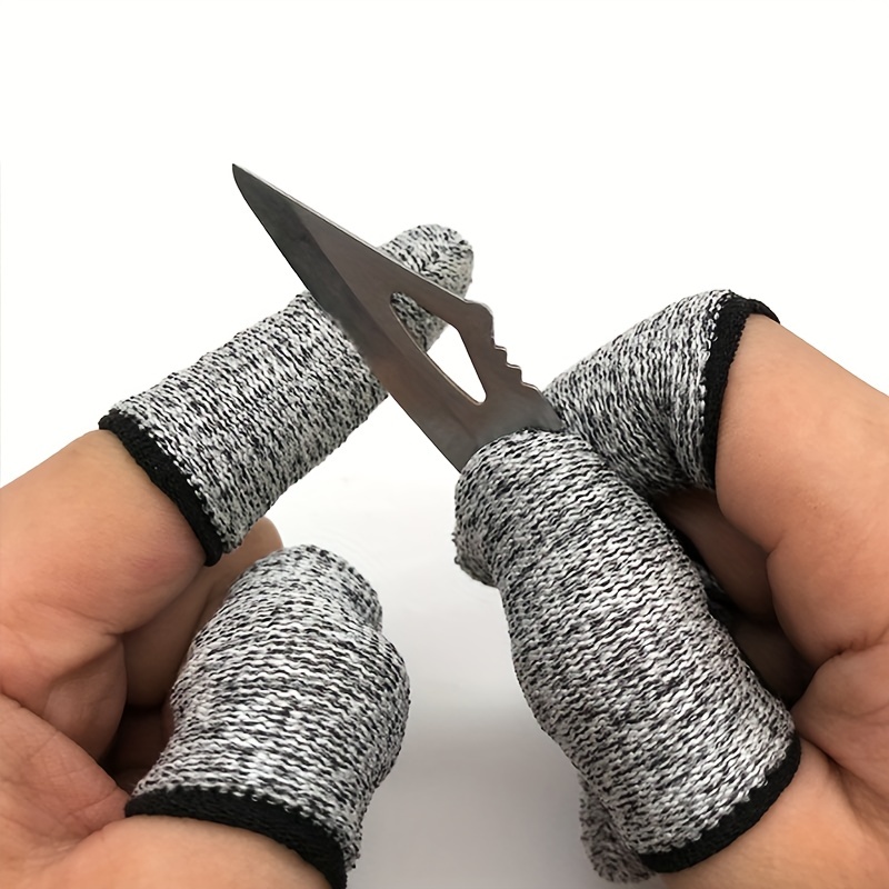 High Performance 10Pcs Anti-Cutting Finger Gloves, Level 5 Protection for Kitchen & Outdoor Tasks