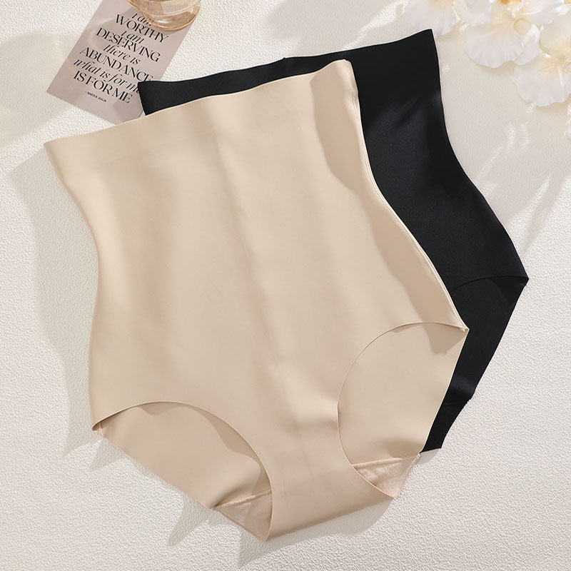 Womens High Waist Postpartum Shape Pants - Seamless Ice Silk Underwear for Tighter Belly Control