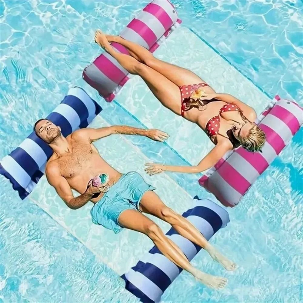 4 in 1 Inflatable Adult Water Hammock Float Raft for Pool Beach and Lake