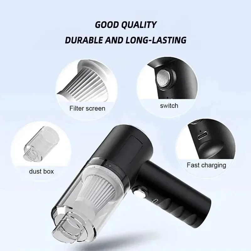 Portable Wireless Car Vacuum Cleaner High Power Dual Use for Home and Car