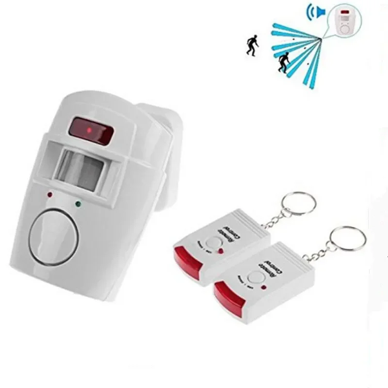 Wireless Motion Sensor Alarm, Dual Remote Infrared Security Detector for Indoor Outdoor Home Garage Burglar Alert System