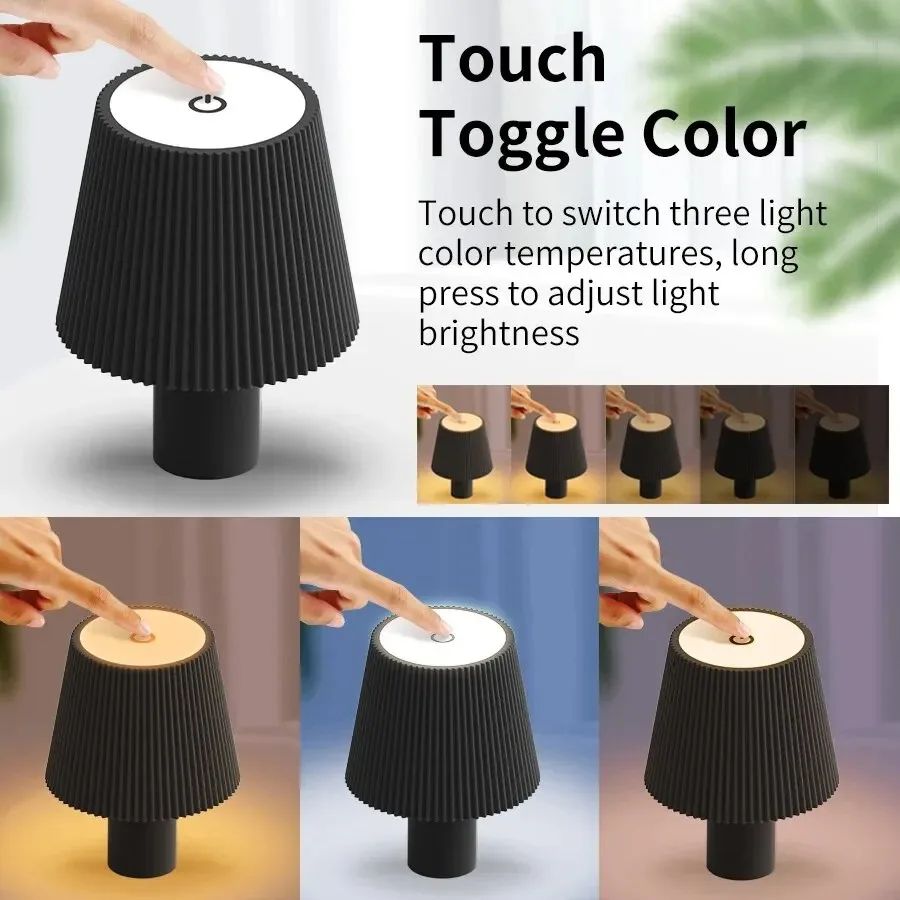 RGB Rechargeable LED Bottle Table Lamp – Touch Control Dimmable Wireless Wine Bottle Light