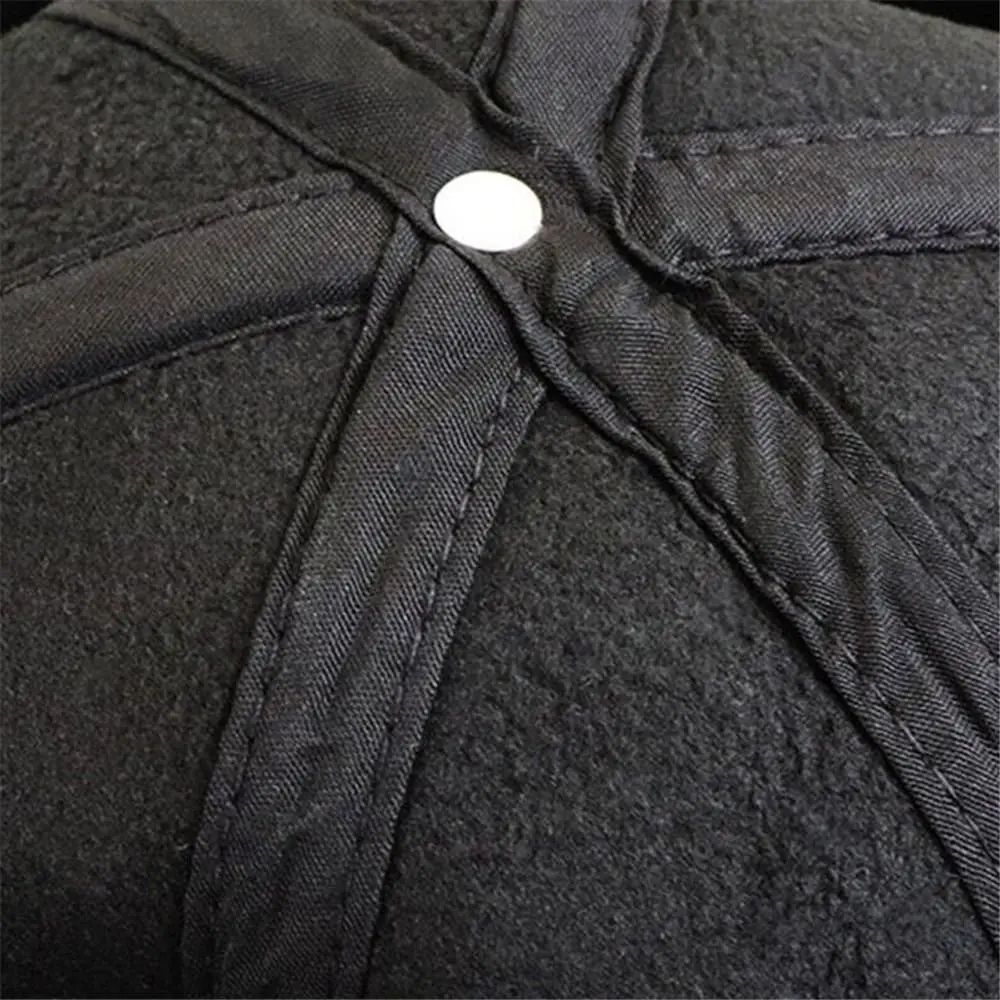 Men Leather Adjustable Winter Baseball Cap