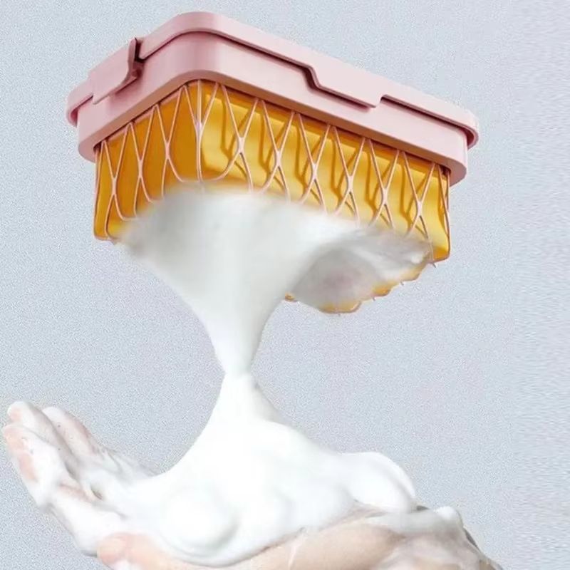High-Elastic Mesh Soap Box for Laundry & Bathroom – Non-Slip Drain Storage Holder
