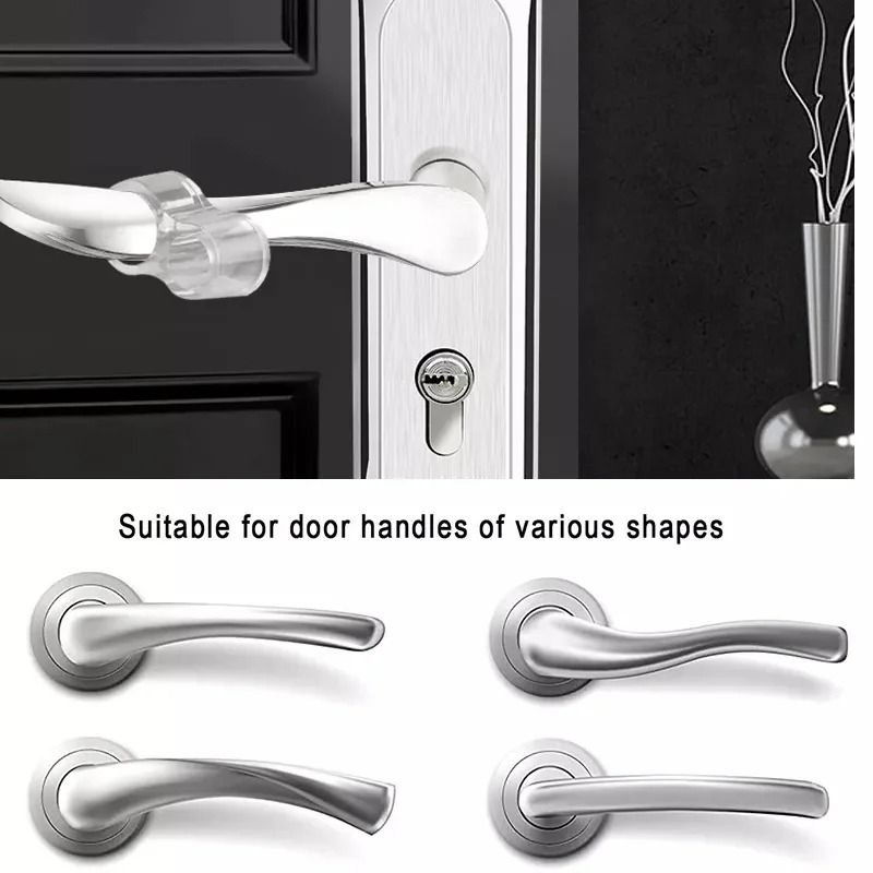 Transparent Silicone Door Handle Buffer | Premium Wall Protection Stopper & Furniture Protector Pad System