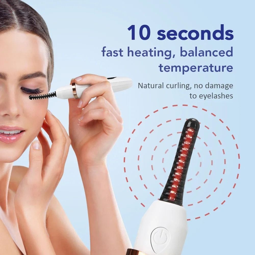 Electric Eyelash Curler with 3 Heat Settings and USB Rechargeable Design