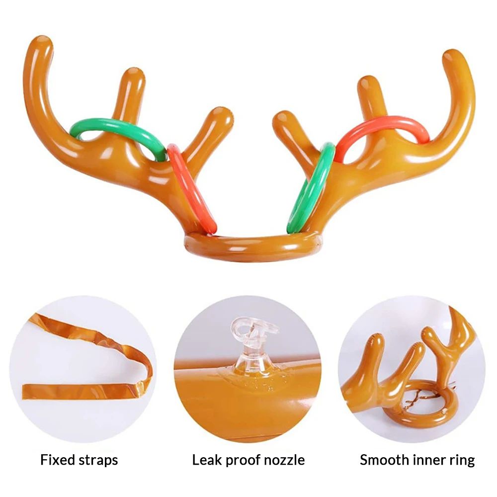 Inflatable Reindeer Antler Ring Toss Game