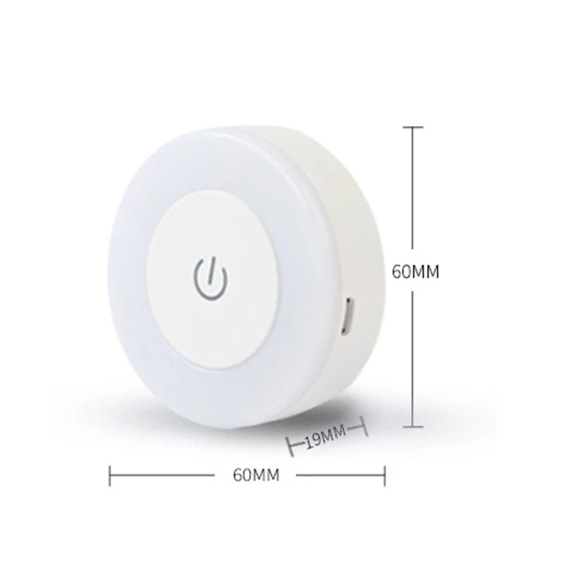 Energy Saving LED Touch Sensor Night Light, USB Rechargeable, Magnetic Wall Light for Bedroom, Aisle, Room
