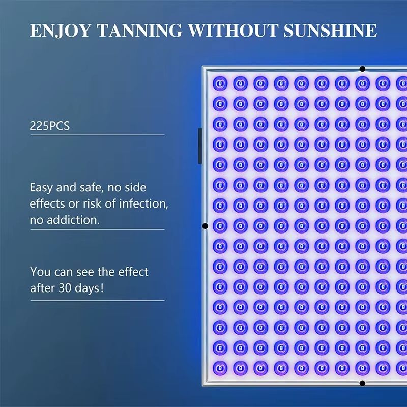 225PCS 45 W UV Tanning Lamp Solarium with Blue Light, Adjustable Stand and Foldable Face and Body Tanner