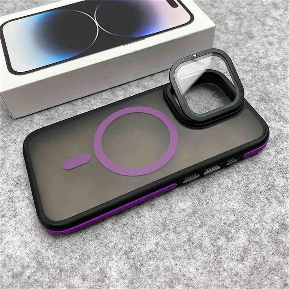 Magnetic Matte Clear Phone Case with Glass Camera Protection