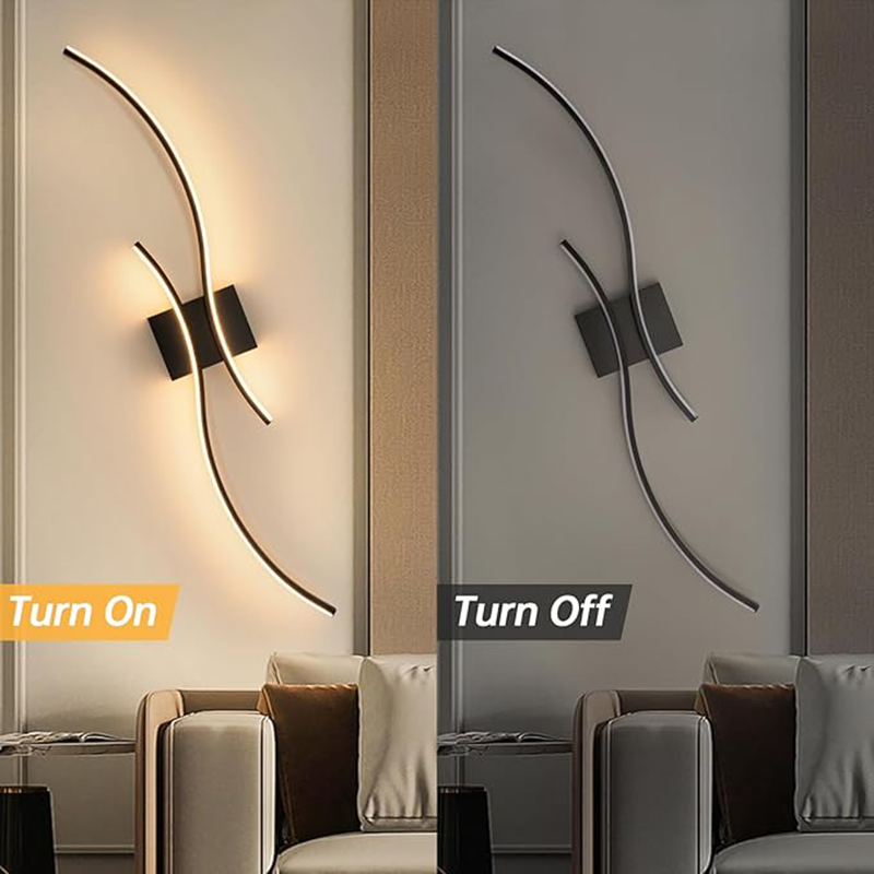 Aluminum Indoor LED Wall Lamps for Bedroom Corridor, LED Wall Sconce Wall Lighting Fixtures for TV Background