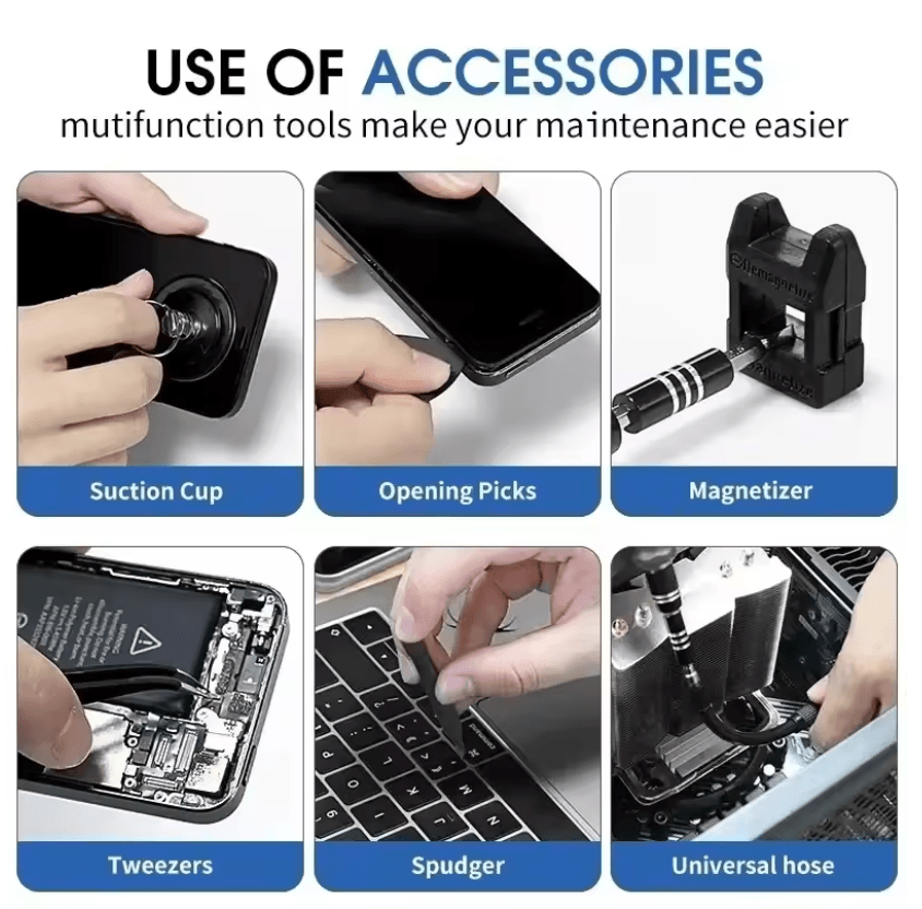 FixMaster 115in1 Precision Magnetic Screwdriver Set with Accessories