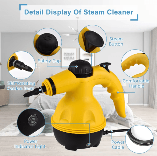 Handheld High-Temperature Steam Cleaner – Powerful Grease & Grime Removal Tool