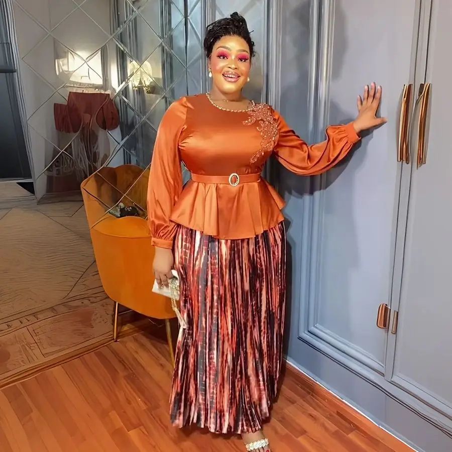 Fashion Plus Size African Dashiki Ankara Lace Maxi Dress – Elegant Wedding & Party Gown