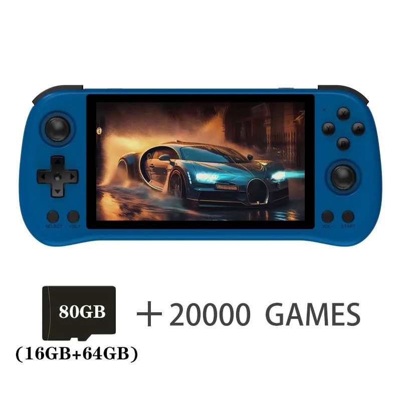Retro Handheld Game Console with 5.5 Inch IPS Screen and Open Source System