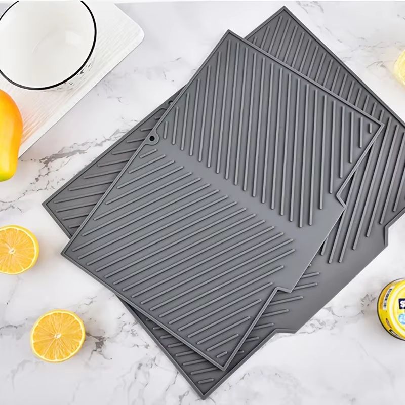 Premium Silicone Dish Drying Mat – Non-Slip Countertop Sink Draining Pad