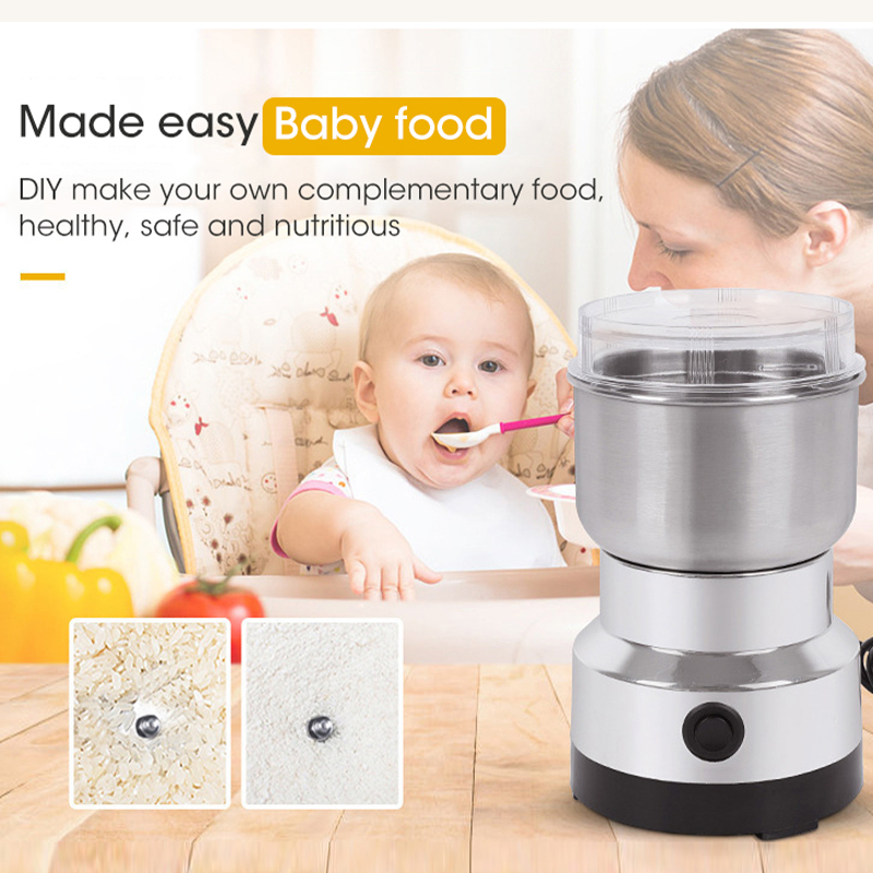 Coffee Grinder, Household Mini Electric Grinder, Ultrafine Baby Food Pulverizer, Grain Mill Spice Pepper Grinder