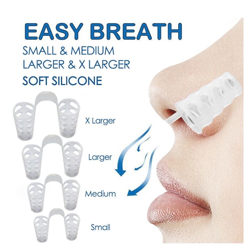 Anti-Snoring Nose Clip Set Sleep Aid Device for Easier Breathing, Snore Reduction Support & Nighttime Comfort