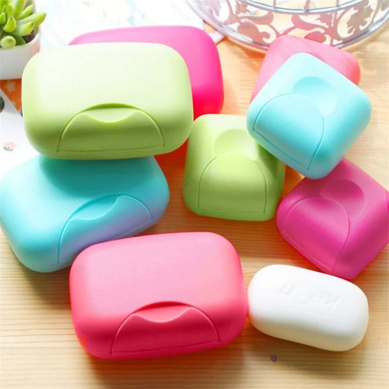Portable Travel Soap Box with Cover for Home and Outdoor Use