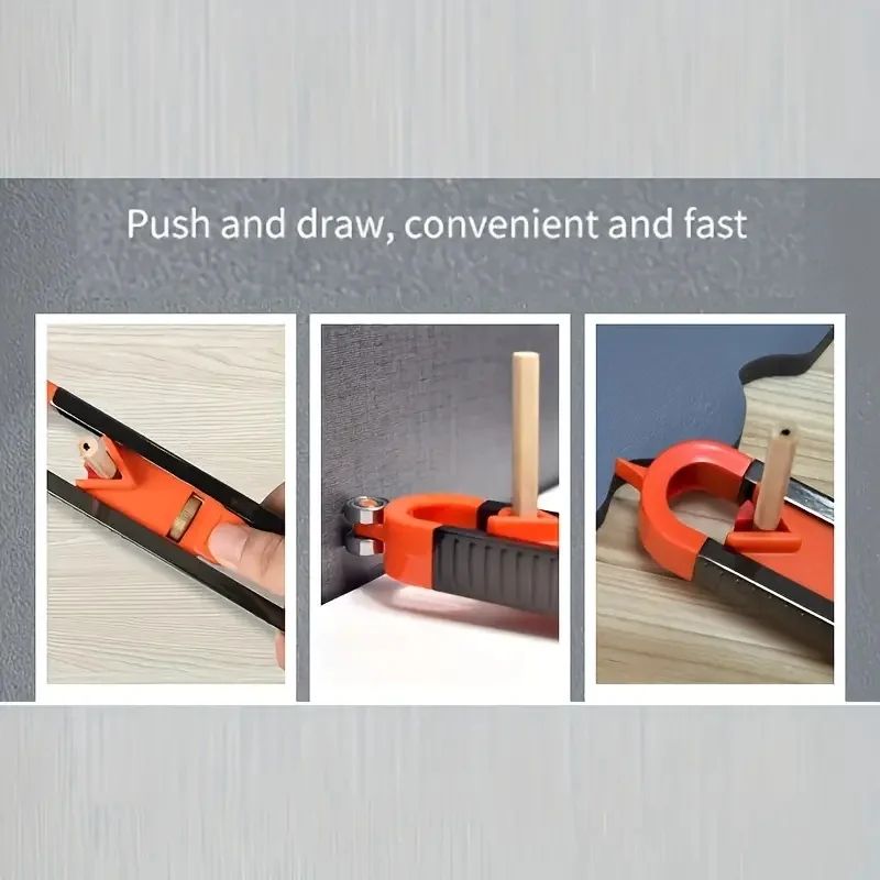 Precision Adjustable Woodworking Ruler with Lock – Measures Irregular Curves and Contours for Accurate DIY Projects