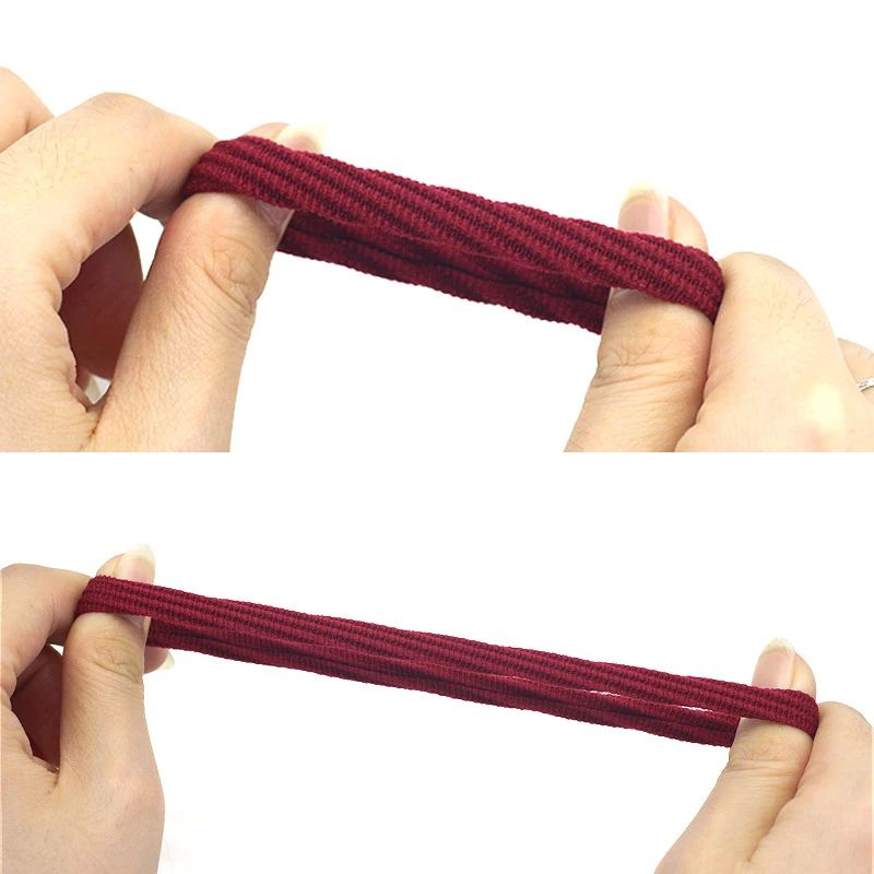 20PCS High Elastic Jacquard Hair Ties