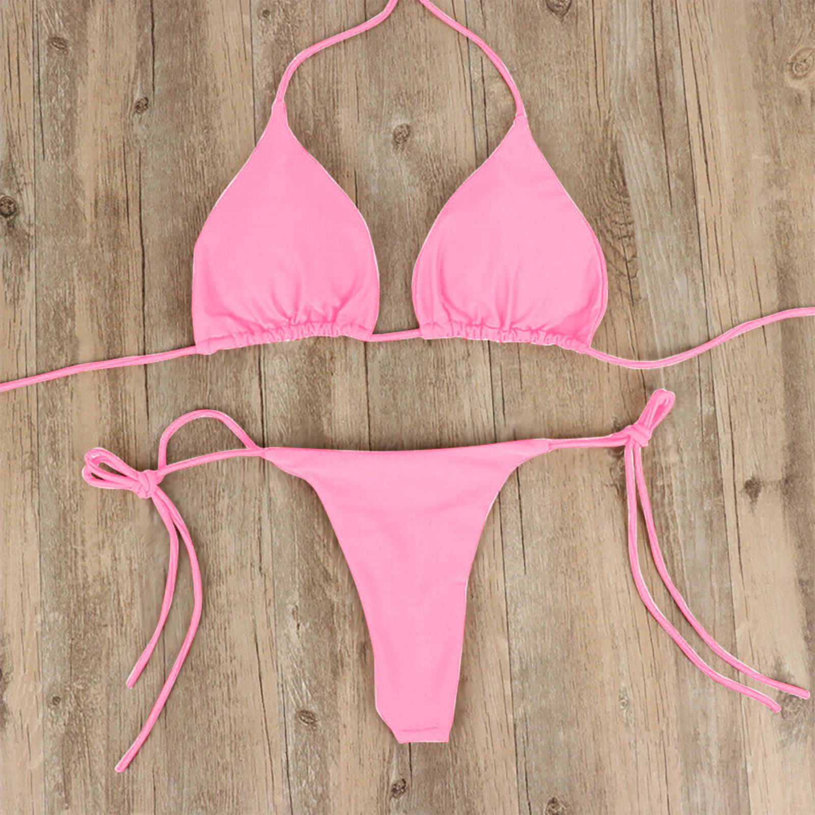 Sexy Summer Swimsuit Women Bikini Set, Push-up Padded Bra, Thong Swimwear, Beachwear Bathing Suit