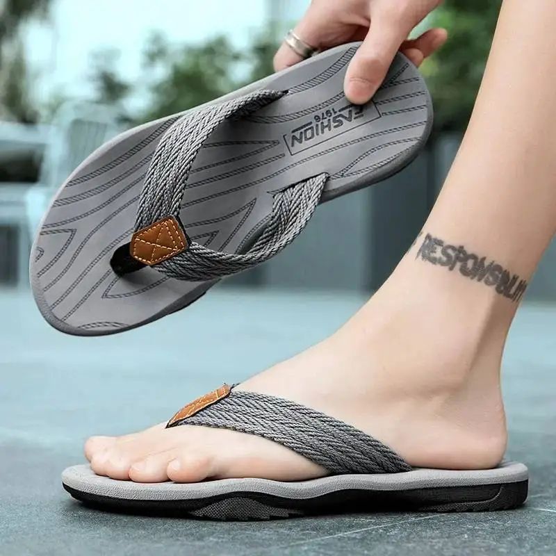 CoastStride Mens Flip Flops Anti Slip Summer Beach Sandals