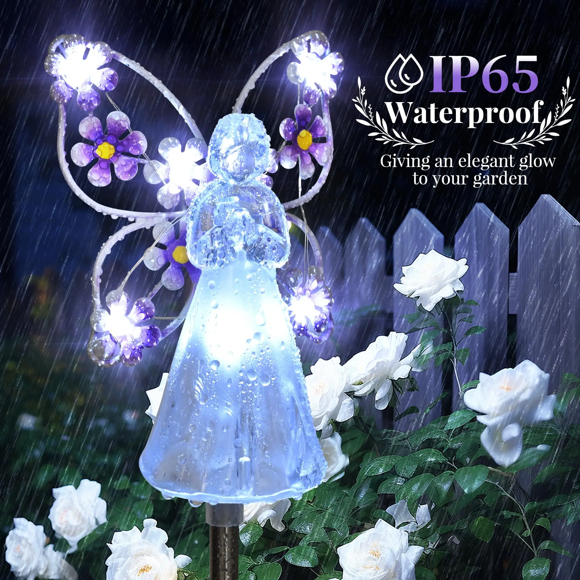 Angel Solar Garden Light Outdoor Waterproof Pathway Decoration, Solar Landscape Lights, Grave Cemetery Sympathy Gift