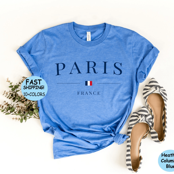 Paris France Vacation Shirt Eiffel Tower Travel Family Trip Tee