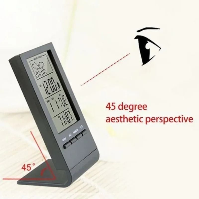 LED Digital Weather Station Clock with Thermometer and Hygrometer
