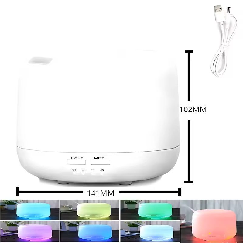 Mini USB Humidifier and Essential Oil Diffuser with Night Light