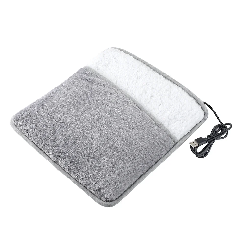 Soft Plush Foot Warmer Heater, USB Charging Winter Electric Foot Heating Pad
