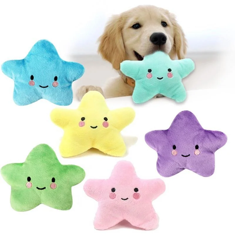 Pentagram Plush Squeaky Dog Toy for Cats & Puppies