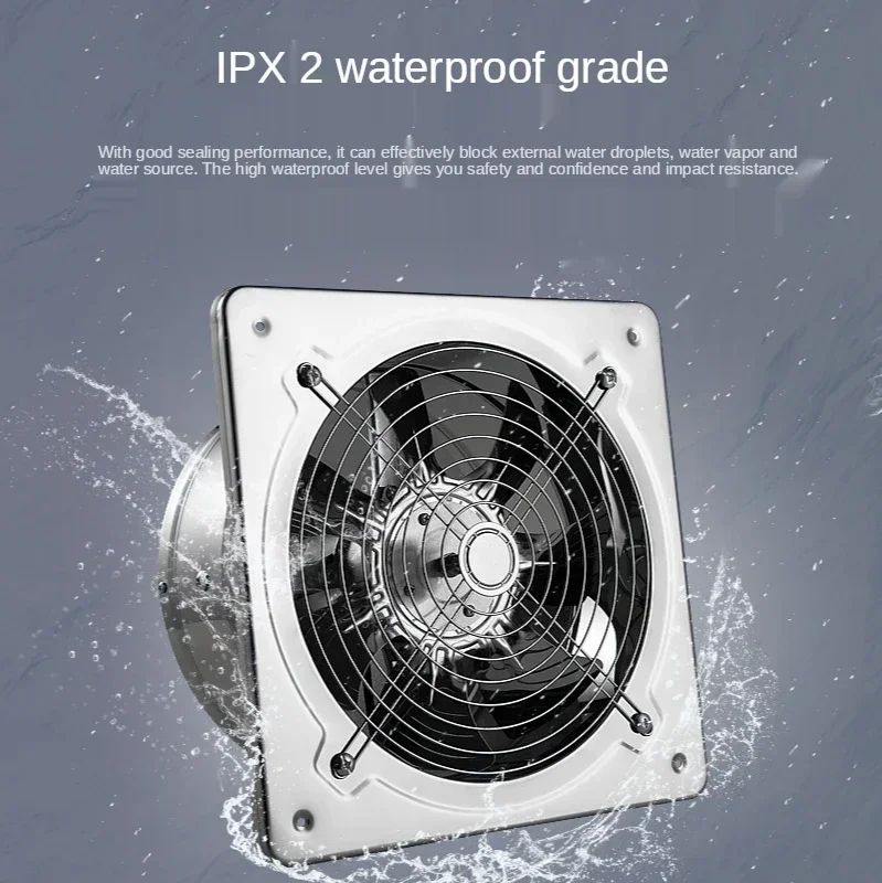 Stainless Steel Inline Duct Booster Fan (6/7/8 in) - High-Power Ventilation Extractor for Kitchen & Bathroom