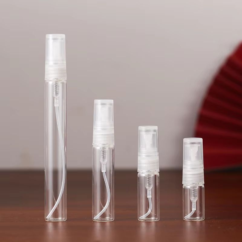 Black Refillable Glass Perfume Bottles – 2ml to 10ml Portable Empty Cosmetic Sample Vials (50/100PCS Set)