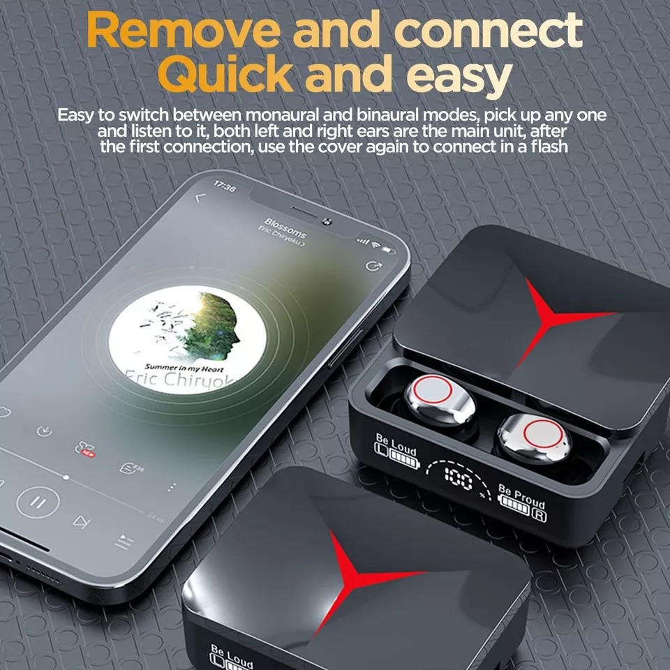 TWS Wireless Earbuds Bluetooth 5.3, Stereo Headset, Waterproof Headphones with Long Battery Life, Noise Cancelling