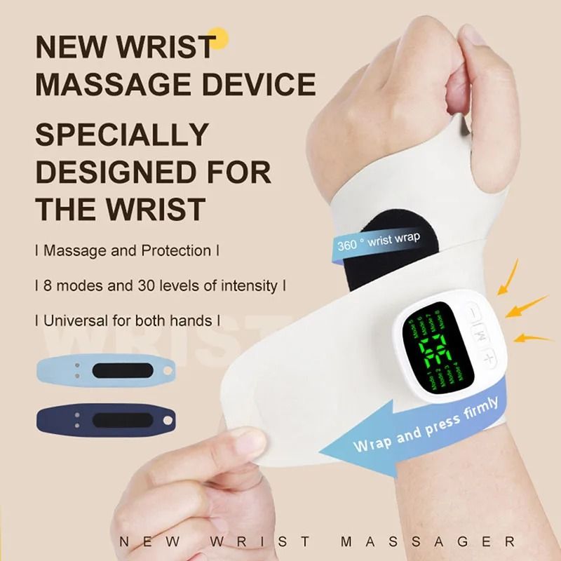 Cordless Wrist Massager with Vibration Therapy