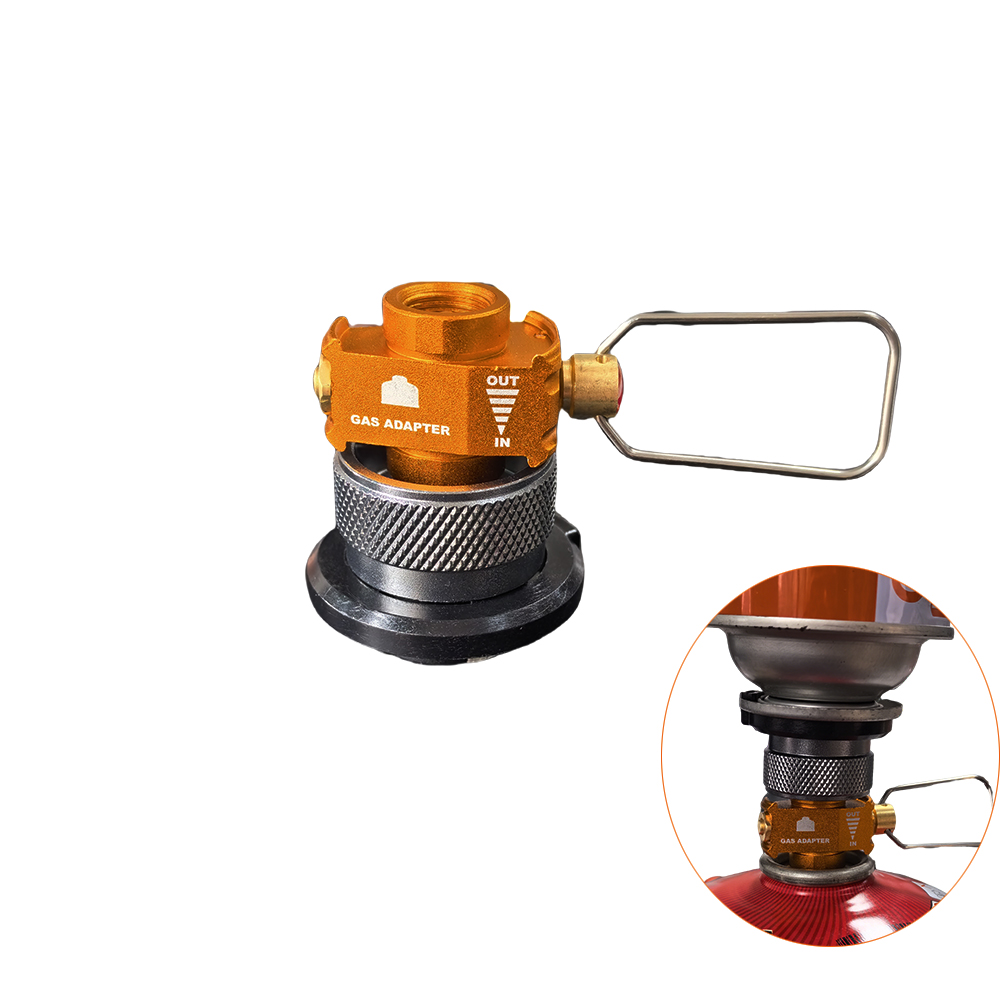 Gas Saver Plus Adapter Aluminum Alloy Gas Burner Conversion Adapter for Flat Tank, Camping & Outdoor Refill