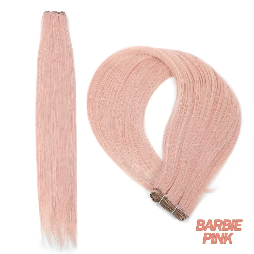 32-Inch Ombre Straight Synthetic Hair Bundles, 200g Heat-Style Weft Extensions (Highlights & Grey Options)