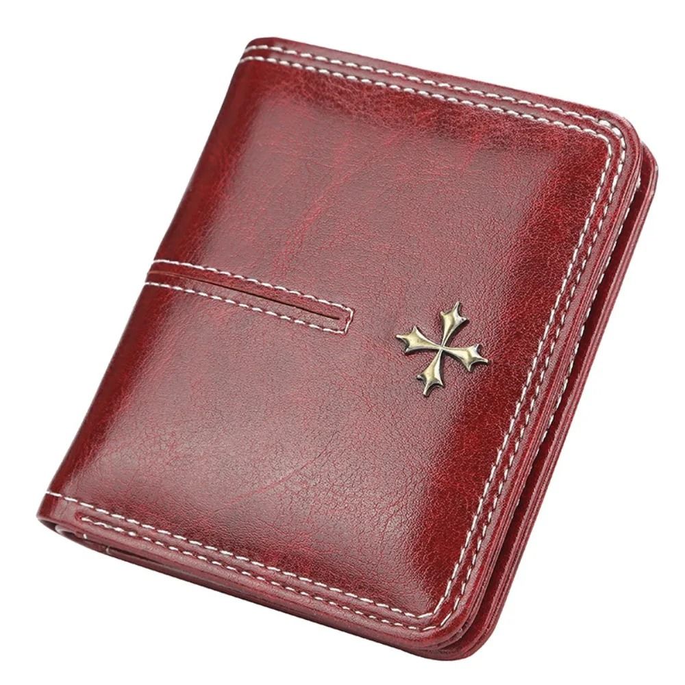 Zipper Mini Vertical Wallet – Fashionable PU Leather Square Card Holder & Coin Purse