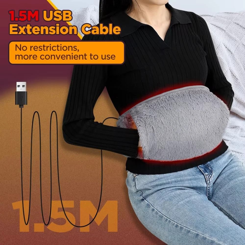 Electric Heating Belt – USB Abdominal & Lumbar Warming Pad – High-Yield Thermal Therapy Interaction Hub