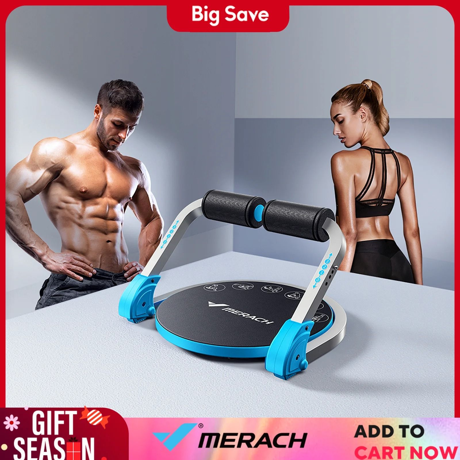 Adjustable Resistance Ab Workout Machine with Automatic Rebound for Home Gym Sit Up and Core Training