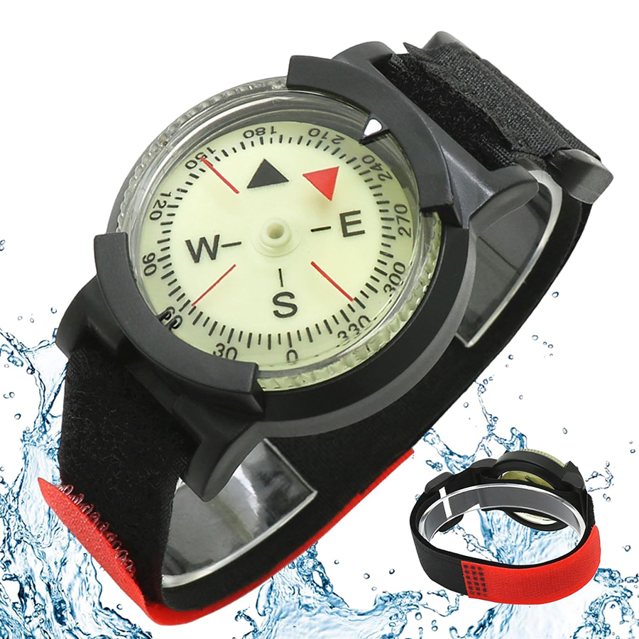 Waterproof Dive Compass Wrist Compass for Scuba Diving Hiking and Outdoor Navigation