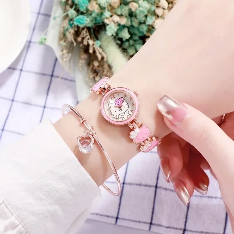 Hello Kitty Sweet Bow Watch – High-Quality Fashion Quartz Timepiece for Students & Best Friends